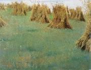 William Stott of Oldham Stacked Corn oil painting artist